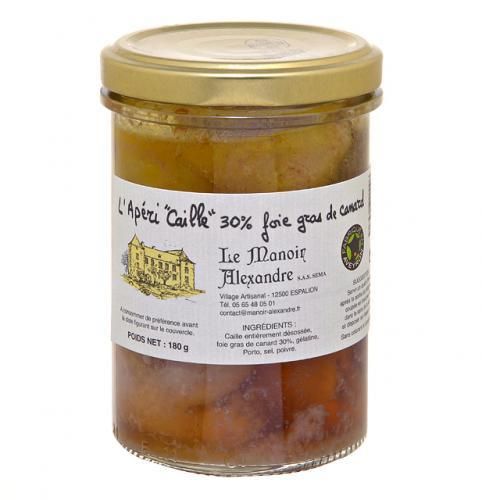 Caille au foie gras de canard